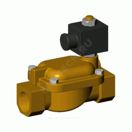 Клапан эл/магн латунь НО EV1141 Ду32 Ру10 G1 1/4 ВР 24В DC 90С Tecofi EV1141-0032-24CC