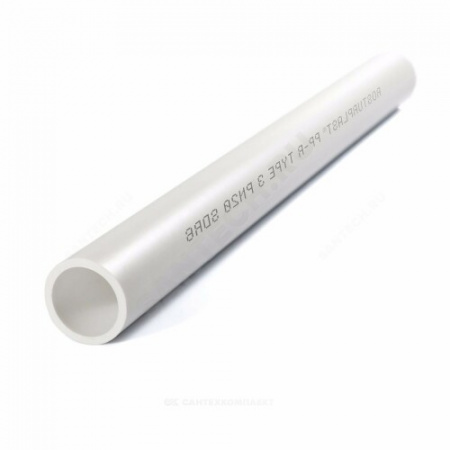 Труба PP-R белая Дн 50х8,3 Ру20 SDR6 Т<80С L=2м RTP (РосТурПласт) 14147