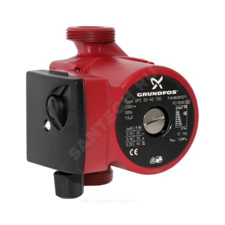 Насос циркуляционный с мокрым ротором UPS 20-40 130 PN10 1х230В/50 Гц Grundfos 96281371