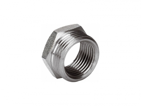 Футорка латунь никель Ду 15х10 (1/2"х3/8") НР/ВР LD LD.67.507.1510