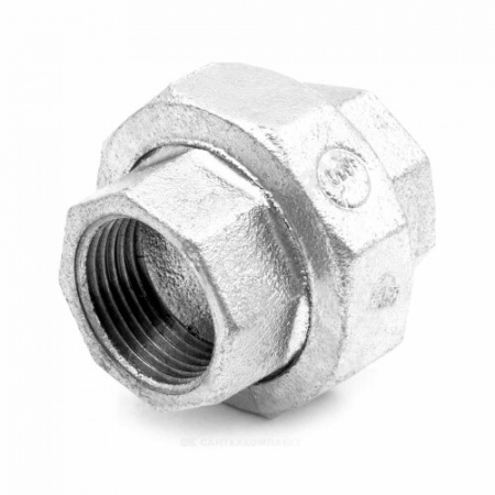 Соединитель прямой американка чугун Ду 25 (1") ВР/ВР конусный Fittex PLUS