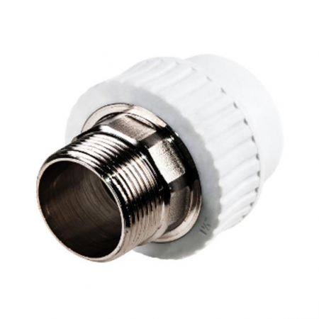 Муфта PP-R комбинированная под ключ белая НР Дн 90х3" VALFEX 10135090