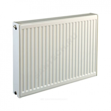 Радиатор стальной панельный Ventil Compact VC тип 22 600х2300 Qну=5907 Вт ниж/п в комплекте кронштейн. встроенный вентиль RAL 9016 (белый) Heaton Plus