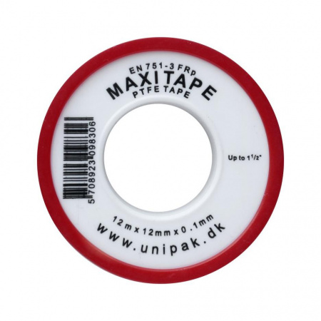 Лента ФУМ MAXITAPE 12ммх0,1ммх13,2м среда: вода Unipak 1000407