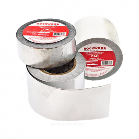 Лента армированная алюминиевая ЛАС-А 100мм х 50м самоклеящаяся ROCKWOOL 68621