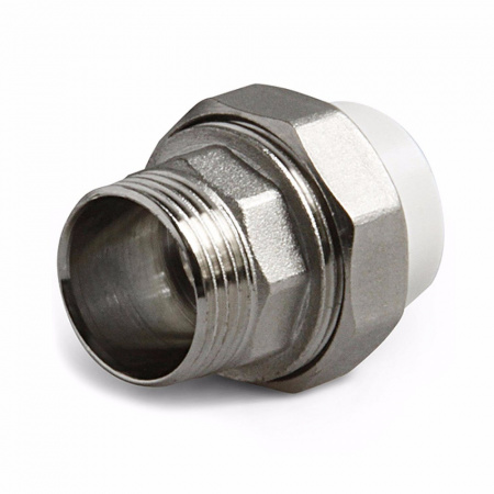 Муфта PP-R комбинированная разъемная серая НР Дн 20х3/4" VALFEX 10156120Г