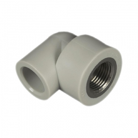 Угольник PP-R комбинированный серый ВР Дн 25х3/4" VALFEX 10125025Г