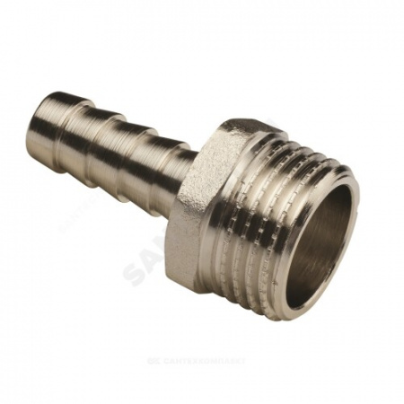 Переходник латунь неразъемный для шланга Дн 25х3/4" НР AQUALINK 04558