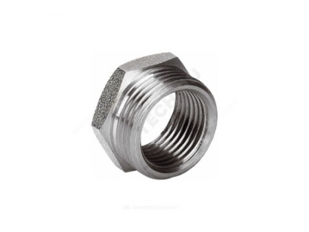 Футорка латунь никель Ду 20х15 (3/4"х1/2") НР/ВР LD LD.67.507.2015