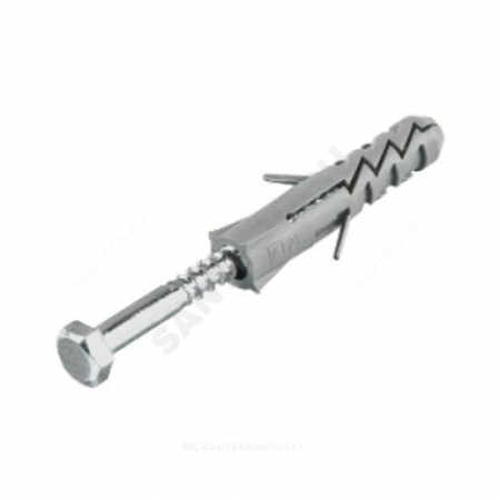 Шуруп с шестигранной головкой D6х80/10х50 с дюбелем