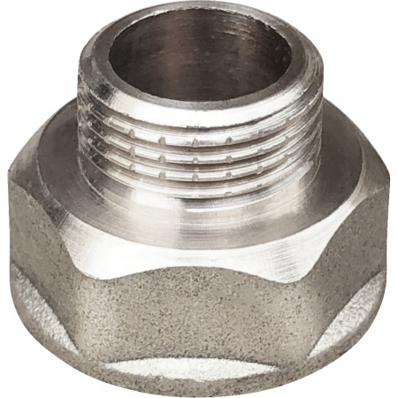 Переход латунь никель Ду 10х8 (3/8"х1/4") ВР/НР VALFEX VF.592.N.038.014