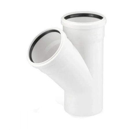 Тройник PP-H бесшумный белый RAUPIANO PLUS Дн 110х45гр б/нап в/к Rehau 11229841001
