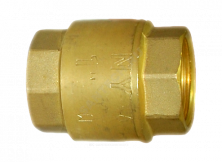 Клапан обратный латунь осевой NY 10.3 Ду 32 Ру16 ВР G1 1/4" диск латунь Standard Hidraulica HF01B453061