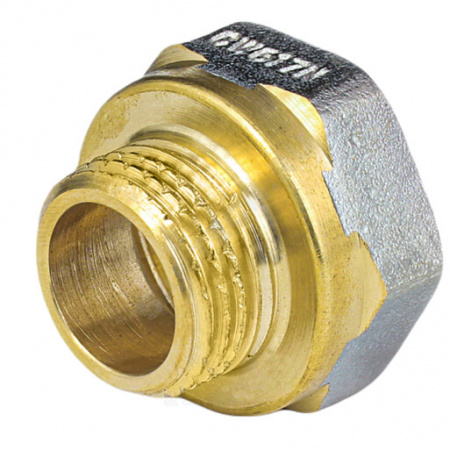 Переход латунь никель реборда Ду 32х20 (1 1/4"х3/4") ВР/НР 9021 ГОСТ 32585-2013 Aquasfera 9021-05