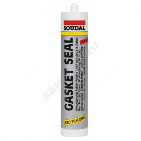 Герметик силиконовый высокотемпературный GASKET SEAL картридж 310мл красный Soudal 104240