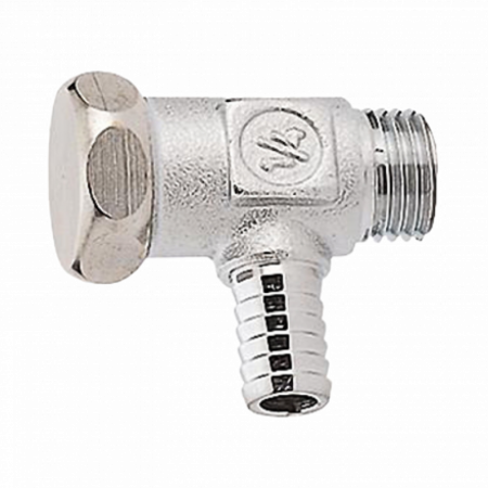 Кран шаровой латунь сливной R65D хром Ду 8 Ру10 НР/штуц G1/4" под ключ Giacomini R65DX011