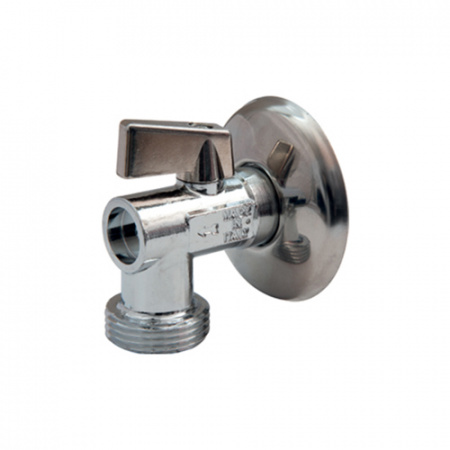 Кран шаровой латунный бытовой хром R614 G1/2"х3/4" Ру10 НР Giacomini R614X004