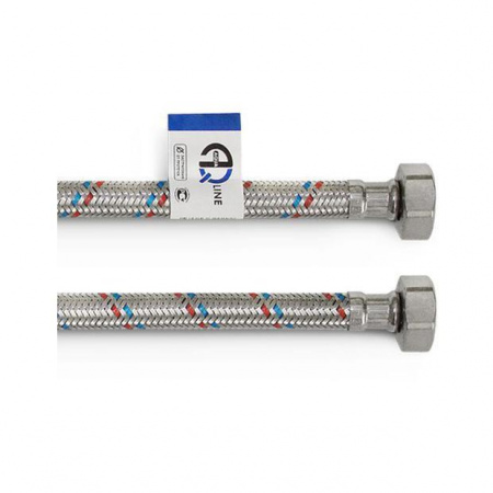 Подводка гибкая для воды латунь 1/2" г-г L=0,8 м AQUALINE 01416
