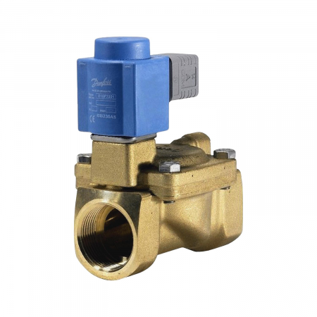 Клапан эл/магн латунь НЗ EV220B Ду40 Ру16 G1 1/2" ВР серия 15-50 BB024AS 140С Danfoss 032U7140