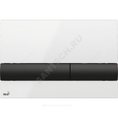 Кнопка для инсталляции белый/черный Alca Plast M1710-8