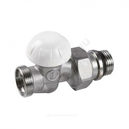 Клапан запорный для радиатора R31TG Ду 15 Ру16 1/2"x3/4"ЕК НР прямой штуцер с герметичной прокладкой Giacomini R31EX037