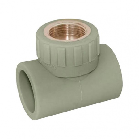 Тройник PP-R комбинированный серый ВР Дн 25х1/2" VALFEX 10127125Г