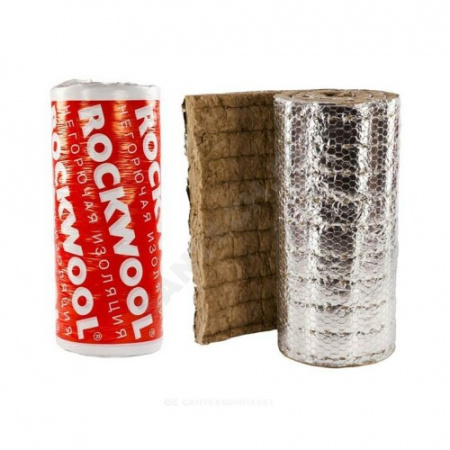Рулон минеральная вата WIRED MAT 105 ALU 25х1000-7 ROCKWOOL 222462