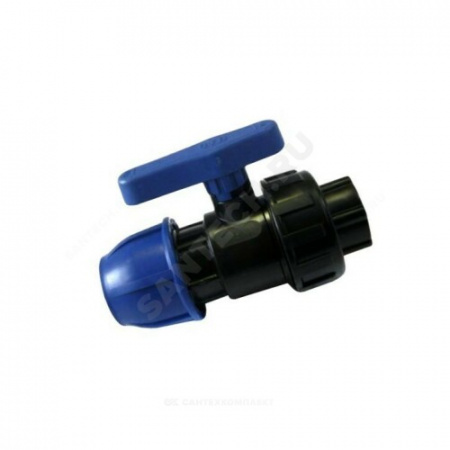 Кран компрессионный ПЭ ВР шаровой Дн 25х1/2" напорный Китай 9942512