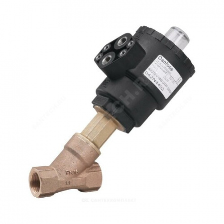 Клапан пневматический бронза НЗ AV210C Ду25 Ру16 ВР 180С Danfoss 042N4406