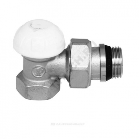 Клапан запорный для радиатора R14TG Ду 32 Ру16 ВР угловой Giacomini R14X036