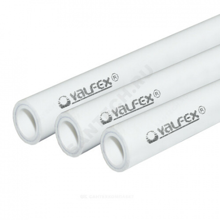 Труба PP-R белая арм алюминием Дн 20х3,4 Ру25 SDR6 Т<90С L=2м VALFEX 101040202