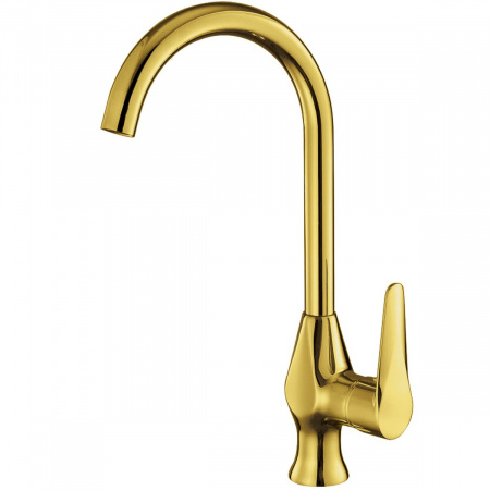 Смеситель для кухонной мойки серия STEEL GOLD ПСМ 303-3 ручка сбоку одноручный Профсан PSM-303-3