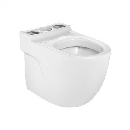 Унитаз без бачка Meridian-N compact белый горизонт/выпуск без сиденья Roca 7.3422.4.800.0