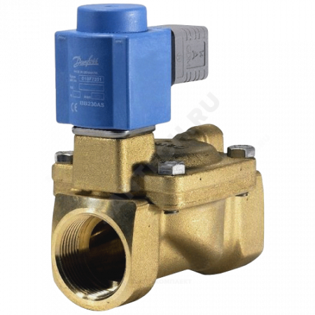 Клапан эл/магн латунь НО EV220B Ду20 Ру16 ВР серия 15-50 140С Danfoss 032U7122