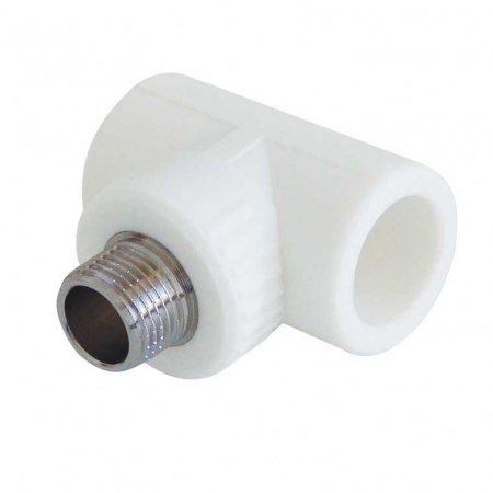 Тройник PP-R комбинированный белый НР Дн 20х3/4" VALFEX 10128120