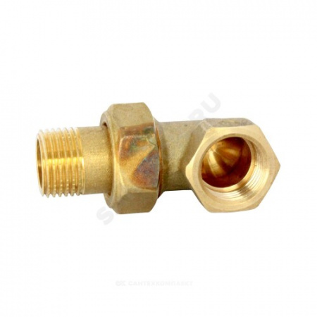 Соединитель латунь американка Ду 10 (3/8") угловой ВР/НР R19 Giacomini R19Y002