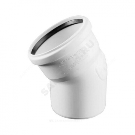 Отвод PP-H бесшумный белый RAUPIANO PLUS Дн 125х45гр б/нап в/к Rehau 11234941001