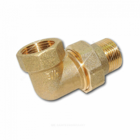 Соединитель латунь американка Ду 15 (1/2") угловой ВР/НР Цветлит ZW50072