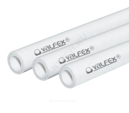Труба PP-R белая арм алюминием Дн 20х3,4 Ру25 SDR6 Т<90С L=4м VALFEX 10104020