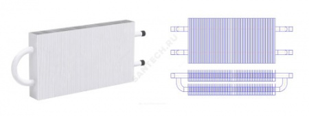 Конвектор настенный проходной Теплостиль ДЗД КНС 20 1.538кВт ДЗД бок/п НР 3/4" ТЗПО