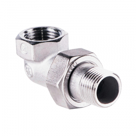 Соединитель латунь хром американка Ду 20 (3/4") угловой ВР/НР R19 Giacomini R19X004