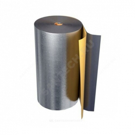 Рулон вспененный полиэтилен BLACK STAR DUCT AL 20/1,0-5 Тмакс=95°C самоклеящийся с покрытием алюминиевая фольга чёрный Energoflex EFXR2015BSDUCAL