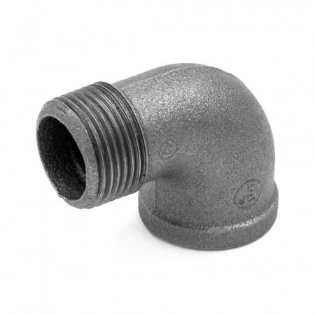 Угольник проходной чугун Ду 15 (1/2") ВР/НР Fittex PLUS