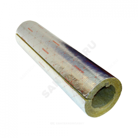 Цилиндр навивной минеральная вата ROCKWOOL 100 кашированный фольгой 70/102 L=1м ROCKWOOL 134900