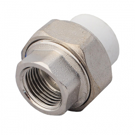 Муфта PP-R комбинированная разъемная белая ВР Дн 32х3/4" VALFEX 10155220