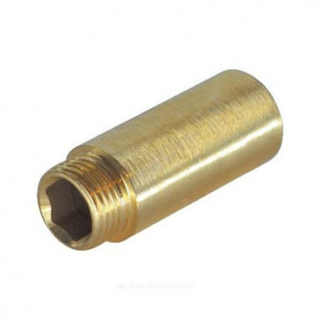 Удлинитель латунь Ду 15 (1/2") L=50мм ВР/НР Цветлит ZW50100