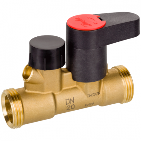 Клапан запорный ручной латунь MSV-S Ду 15 Ру20 ВР Kvs=3м3/ч б/ниппелей Danfoss 003Z4111