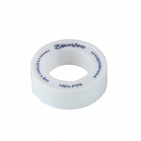 Лента ФУМ PTFE 6020 10ммх0,075ммх8м катушка среда: вода Aquasfera 6020-01
