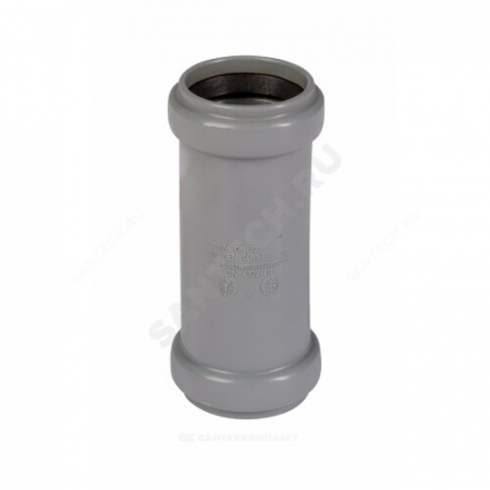 Муфта PP-H двухраструбная серая HT HTMM Дн 90 б/нап в/к Ostendorf 114510